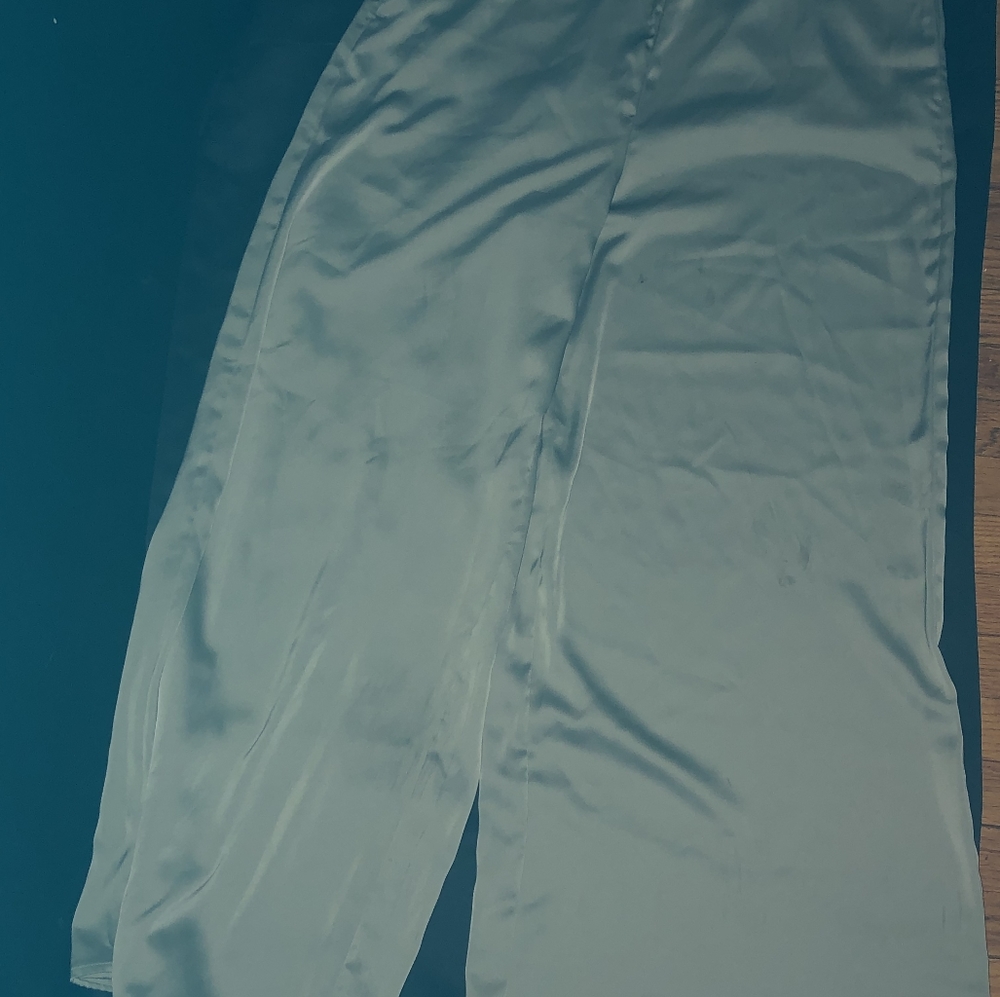 silky wide leg pants